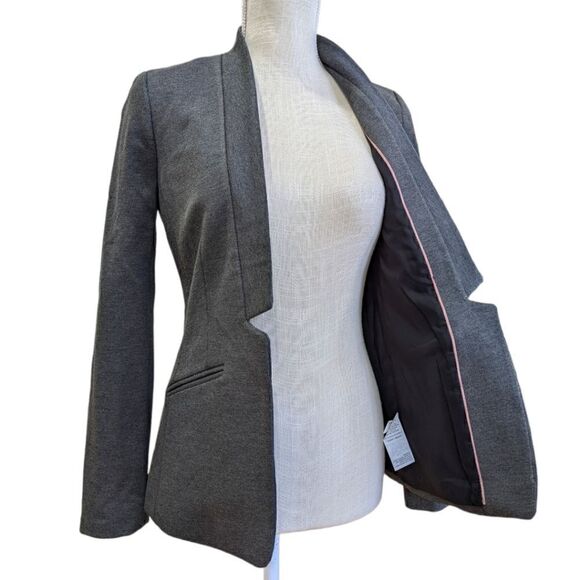 NWT J.Crew 365 Women's Grey Open Blazer Size 0 Style J6142 - Picture 2 of 9